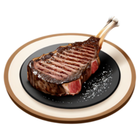 AI generated Smoked bone in ribeye isolated on transparent background. AI Generated png