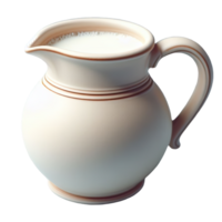 AI generated Pitcher of milk isolated on transparent background. AI Generated png