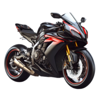 AI generated hyper realistic Sport bike isolated on transparent background. AI Generated png