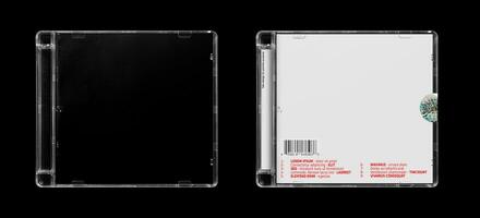 Super jewel case, modern rounded cd case mockup overlay. album cover design photo