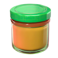 AI generated Small food jar isolated on transparent background. AI Generated png