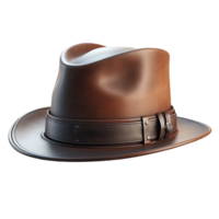 AI generated Leather top hat isolated on transparent background. AI Generated png