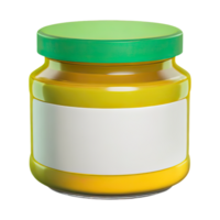 AI generated Small food jar isolated on transparent background. AI Generated png