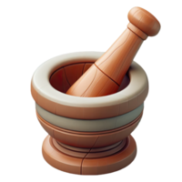 AI generated Mortar and pestle isolated on transparent background. AI Generated png