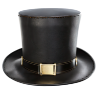 AI generated Leather top hat isolated on transparent background. AI Generated png