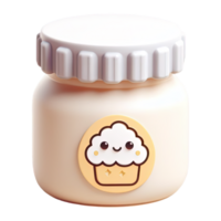 AI generated Small food jar isolated on transparent background. AI Generated png