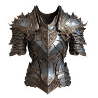 ai généré médiéval armure 3d isolé sur transparent Contexte. ai généré png