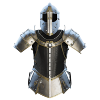 AI generated Medieval armor 3d isolated on transparent background. AI Generated png