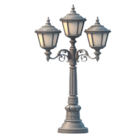 ai gegenereerd straat lamp 3d geïsoleerd Aan transparant achtergrond. ai gegenereerd png