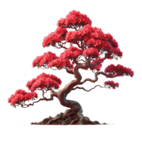 AI generated Rhododendron red tree isolated on transparent background. AI Generated png