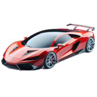 AI generated Supercar 3d isolated on transparent background. AI Generated png