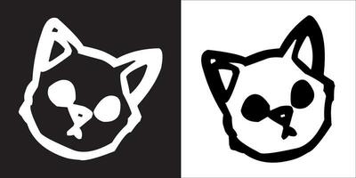ilustración vector gráficos de gato cara icono