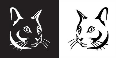 Illustration vector graphics of cat face icon