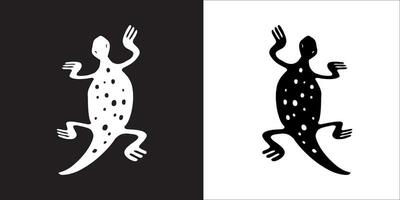 Illustration vector graphics of lizard icon