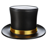 AI generated Leather top hat isolated on transparent background. AI Generated png