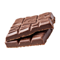 AI generated chocolate bars isolated on transparent background png