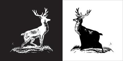 Illustration vector graphics of deer icon