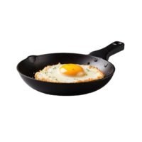 AI generated eggs being fried isolated on transparent background png