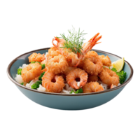 AI generated seafood dish isolated on transparent background png