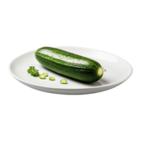 AI generated cucumber isolated on transparent background png