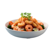 AI generated seafood dish isolated on transparent background png