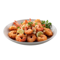 AI generated seafood dish isolated on transparent background png