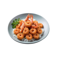 AI generated seafood dish isolated on transparent background png