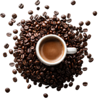 ai generiert Stapel von Kaffee isoliert auf transparent Hintergrund png