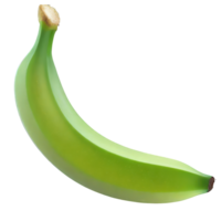 AI generated Unripe banana isolated on transparent background. AI Generated png