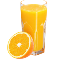 AI generated Orange juice isolated on transparent background. AI Generated png