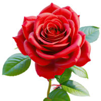 AI generated plant Rose red isolated on transparent background. AI Generated png