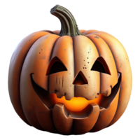 AI generated Jack o lantern 3d isolated on transparent background. AI Generated png