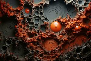 AI generated Abstract piece focusing on intricate textures, rough and smooth surfaces, experimenting with light and shadow photo