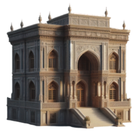 AI generated Persian building isolated on transparent background. AI Generated png