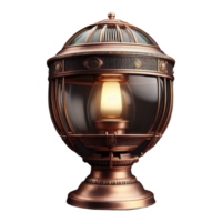 AI generated Outdoor lighting copper isolated on transparent background. AI Generated png