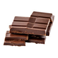 ai gegenereerd chocola bars geïsoleerd Aan transparant achtergrond png