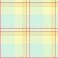 Vintage vector texture fabric, neat textile plaid seamless. Industrial tartan check pattern background in light and yellow colors.
