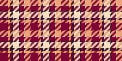 Finish pattern plaid vector, living room texture seamless check. Geometric textile fabric tartan background in pink and orange colors. vector