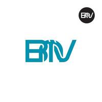 letra bmv monograma logo diseño vector