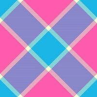 Fabric pattern check of texture seamless vector with a textile tartan plaid background.