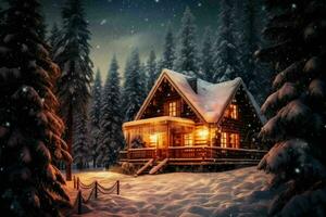 AI generated Christmas background free photo