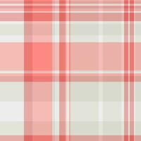 Paint plaid fabric seamless, tape tartan pattern textile. Random check texture vector background in light and white colors.