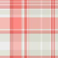 Paint plaid fabric seamless, tape tartan pattern textile. Random check texture vector background in light and white colors.