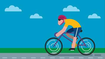 cyclisme route boucle animation video