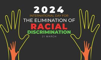 International Day for the Elimination of Racial Discrimination. background, banner, card, poster, template. Vector illustration.