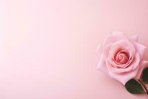 AI generated beautiful pink rose background photo