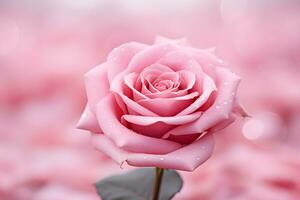 AI generated beautiful pink rose background photo