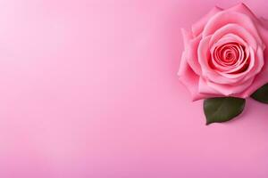 AI generated beautiful pink rose background photo