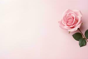 AI generated beautiful pink rose background photo