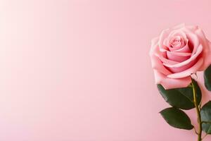 AI generated beautiful pink rose background photo